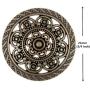 Bezelry 12 Pieces Lacework Filigree Antique Copper Metal Shank Buttons. 21mm (3/4 inch)