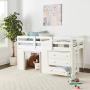 DONCO Twin Sweet Dreams LOW LOFT, White/Grey