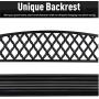 Grepatio All Weather Outdoor Porch Swing, Modern Hanging Patio Swing Bench for Home Garden, Classic Black (Fashion Diamond)