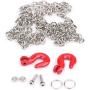 Metal RC Trailer Tow Hooks, Metal RC Trailer Tow Hooks Part Accessories Tow Hook Trailer Chain Kit RC Crawler with Chain for SCX10 D90 1:10 RC Crawler Climbing Car