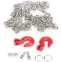 Metal RC Trailer Tow Hooks, Metal RC Trailer Tow Hooks Part Accessories Tow Hook Trailer Chain Kit RC Crawler with Chain for SCX10 D90 1:10 RC Crawler Climbing Car