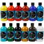 Mont Marte Signature Acrylic Color Paint Set, 12 x 16.9oz (500ml), Semi-Matte Finish, 12 Colors, Suitable for Canvas, Wood, Fabric, Leather, Cardboard, Paper, MDF and Crafts