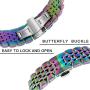 TRUMiRR Colorful Band for Galaxy Watch 3 45mm / Galaxy Watch 46mm / Gear S3, 22mm Solid Stainless Steel Metal Watchband Quick Release Strap for Samsung Galaxy Watch3 45mm Smartwatch