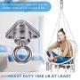 IOH Bearing Heavy Duty Swing Hanger Stainless Steel 304 antirust, [1300 lb Capacity] 360° Silent Rotation, Playground Porch Yoga Seat, Punching Bag, Hammock Chair, Hanging Kit, Indoor Outdoor