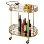 Glitzhome 30.71'' H Oval Gold Bar Cart with 4 Wheels 2-Tier Deluxe Tray Metal Mirrored Glass Top Rolling Serving Cart for Kitchen Living Room Hotel Wine/Tea Serving Cart Glitzhome 30.71'' H Oval Gold Bar Cart with 4 Wheels 2-Tier Deluxe Tray Metal Mirrored Glass Top Rolling Serving Cart for Kitchen Living Room Hotel Wine/Tea Serving Cart