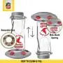 More Birds Jersey Hummingbird Feeder, Glass Milk Bottle, 5 Feeding Ports and 18-Ounce Nectar Capacity More Birds Jersey Hummingbird Feeder, Glass Milk Bottle, 5 Feeding Ports and 18-Ounce Nectar Capacity