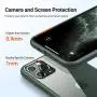 TORRAS Diamonds Clear Compatible for iPhone 11 Pro Case, Slim Fit Thin Shockproof Hard PC Back & Soft TPU Bumper Cover Compatible for iPhone 11 Pro Cases, Midnight Green
