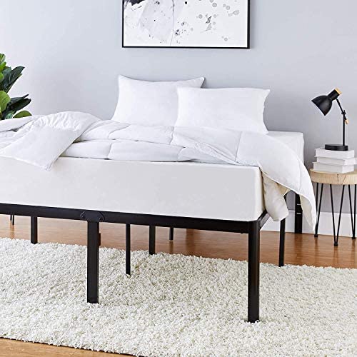 Amazon Basics Heavy Duty Non-Slip Bed Frame with Steel Slats, Easy Assembly - 18''H, (King)