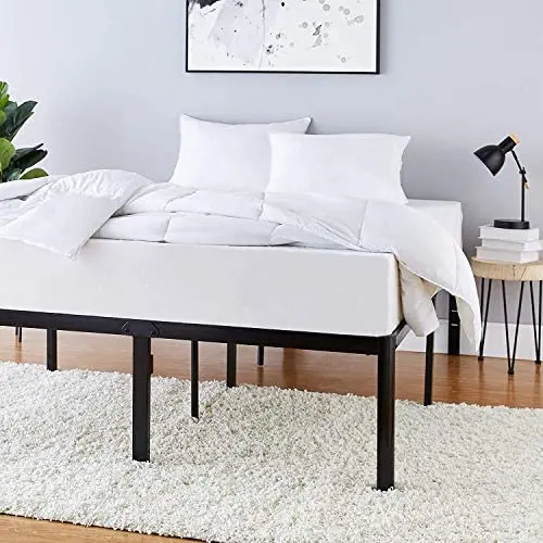 Amazon Basics Heavy Duty Non-Slip Bed Frame with Steel Slats, Easy Assembly - 18''H, (King) Amazon Basics Heavy Duty Non-Slip Bed Frame with Steel Slats, Easy Assembly - 18''H, (King)