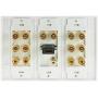 Mediabridge Home Theater Wall Plate w/Binding Posts (7 Pair), RCA (1 Port) & HDMI (1 Port) - Limited TIME Offer: Free Mounting Bracket (3-Gang) - 2-Piece Inset Wall Plate (Part# WP3-B7/S1/HDMI1)