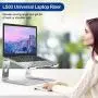 BESIGN LS03 Aluminum Laptop Stand, Ergonomic Detachable Computer Stand, Riser Holder Notebook Stand Compatible with Air, Pro, Dell, HP, Lenovo More 10-15.6'' Laptops, Silver