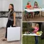 Lifetime Height Adjustable Craft Camping and Utility Folding Table, 4 ft, 4/48 x 24, White Granite Lifetime Height Adjustable Craft Camping and Utility Folding Table, 4 ft, 4/48 x 24, White Granite