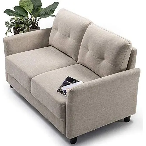 ZINUS Ricardo Loveseat Sofa / Tufted Cushions / Easy, Tool-Free Assembly, Beige ZINUS Ricardo Loveseat Sofa / Tufted Cushions / Easy, Tool-Free Assembly, Beige