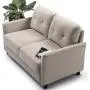 ZINUS Ricardo Loveseat Sofa / Tufted Cushions / Easy, Tool-Free Assembly, Beige ZINUS Ricardo Loveseat Sofa / Tufted Cushions / Easy, Tool-Free Assembly, Beige