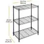 Whitmor Adjustable 3 Tier Shelving with Leveling Feet - Black Whitmor Adjustable 3 Tier Shelving with Leveling Feet - Black