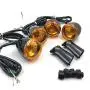 HTTMT MT224-017F+R- Heavy Billet Aluminum Front and Rear Turn Signal Kit Indicator Light Yellow lens With Long Black Heavy Metal Brackets Compatible with 1992-2016 Harley Sportster XL 883 1200 HTTMT MT224-017F+R- Heavy Billet Aluminum Front and Rear Turn Signal Kit Indicator Light Yellow lens With Long Black Heavy Metal Brackets Compatible with 1992-2016 Harley Sportster XL 883 1200