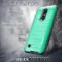 COVRWARE Iron Tank Series Case for LG K20 Plus /K20 V/Harmony/Grace 4G /K10 (2017) Built-in [Screen Protector] Heavy Duty Full-Body Holster Armor [Brushed Metal Texture] Case [Belt Clip], Teal