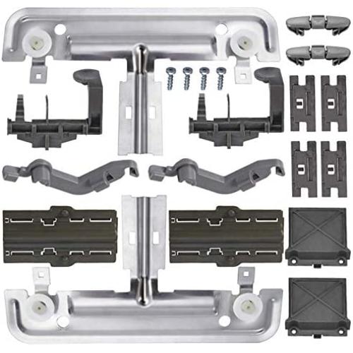 Upgraded 20 PCS W10712395 Dishwasher Upper Rack Adjuster Metal Kit & Compatible with kenmore whirlpool kitchen aid,Dishwasher Parts Replacement for W10250159 W10350375 AP5957560 W10712395VP