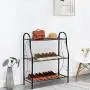 Giantex 3-Tier Metal Plant Stand, Scrollwork Design, Indoor & Outdoor Flower Rack, Multifunctional Home Storage Organizer Shelf, Pot Holder with Built-in Handles (Black)