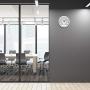 REOTEMP WT12 12 Inch Modern Analog Wall Thermometer with Brushed Aluminum Metal Bezel and Glass Lens
