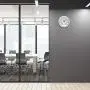 REOTEMP WT12 12 Inch Modern Analog Wall Thermometer with Brushed Aluminum Metal Bezel and Glass Lens