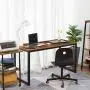 HOOBRO Computer Desk, 55.1 x 23.6 x 29.9 Inch Industrial Office Study Desk, PC Table Workstation for Home Office, Sturdy Writing Desk with Metal Frame, Easy to Assemble, Rustic Brown BF68DN01 HOOBRO Computer Desk, 55.1 x 23.6 x 29.9 Inch Industrial Office Study Desk, PC Table Workstation for Home Office, Sturdy Writing Desk with Metal Frame, Easy to Assemble, Rustic Brown BF68DN01