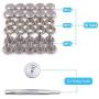 150 Pcs Snaps Fastener Screw Snaps, Heavy Duty Metal Snaps Button for Boat Canvas with 2 Pcs Setting Tool by Seloky, 50 Sets(Marine Grade, 3/8'' Socket, 5/8'' Screw)