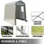 Happybuy Portable Storage Shed 6x8x7.8 ft, Shed in A Box with Roll up Door, Storage Shelter Logic Portable Garage Shelter Steel Metal Peak Roof Grey for Motorcycle Garden Patio Storage Happybuy Portable Storage Shed 6x8x7.8 ft, Shed in A Box with Roll up Door, Storage Shelter Logic Portable Garage Shelter Steel Metal Peak Roof Grey for Motorcycle Garden Patio Storage