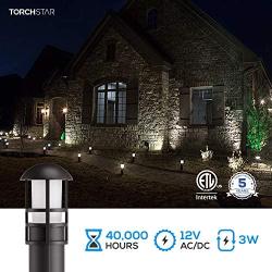 LEONLITE 24-Pack LED Landscape Pathway Light, 3W (18W Eqv.), AC/DC 12V Low Voltage Path Lighting, IP65 Waterproof, Non-Dimmable, ETL Listed, Bronze Aluminum Housing, 4000K Cool White