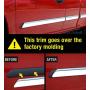Made in USA! Compatible with 2007-2008 Chevy Silverado Crew Cab Rocker Panel Chrome Stainless Steel Body Side Moulding Molding Trim Cover Full 4.25'' Wide 4PC Overlay