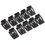 Mtsooning 50 Pcs Universal Auto Car Front Console Dash Dashboard Trim Metal Retainer Black