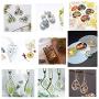 70PCS Bezel Charms Pendants Open Back Bezel Pendants Hollow Mold Pendants Assorted Geometric Hollow Pressed Flower Frame Pendant DIY Crafts for Resin Earrings Necklace Bracelet (M333)