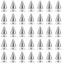 Favordrory 7mmx10mm Silver Bullet Cone Spike and Stud Metal Screw Back for DIY Leather Crafts