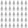 Favordrory 7mmx10mm Silver Bullet Cone Spike and Stud Metal Screw Back for DIY Leather Crafts