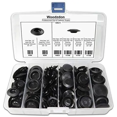 Woodzdon 141 Pcs Plugs in Box Auto Body Black Plastic Hole Plug Button and Flush Mount Sheet Metal Plug Assortment Kit Assorted Set Replacement for Auveco A6831 fits for GM for Ford for Chrysler Woodzdon 141 Pcs Plugs in Box Auto Body Black Plastic Hole Plug Button and Flush Mount Sheet Metal Plug Assortment Kit Assorted Set Replacement for Auveco A6831 fits for GM for Ford for Chrysler