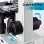 OMAX 40X-2000X LED Binocular Compound Lab Microscope w/ Double Layer Mechanical Stage + Blank Slides, Cover Slips, & Lens Cleaning Paper, M82ES-SC100-LP100