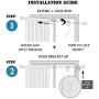 Elegant Window Treatment Single Curtain Rod Set, 3/4 - Inch Diamter, 48 - Inch to 84 - Inch,Metal Quality, Pewter