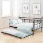 VECELO Daybed Frame Twin Size Multifunctional Metal Platform with Headboard Victorian Style,Mattress Foundation/Children Bed Sofa for Guest Living Room, Black VECELO Daybed Frame Twin Size Multifunctional Metal Platform with Headboard Victorian Style,Mattress Foundation/Children Bed Sofa for Guest Living Room, Black