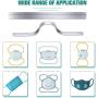 Mr Rex 100PCS Adhesive Metal Nose Bridge Strips for Face Mask, 90MM Aluminum Flat Nose Wire with Backing Tape, Bendable Sticky Nose Pieces for Mask Sewing Handmade DIY Crafting