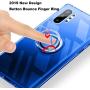Galaxy Note 10+ Plus/5G Case, Anti Scratch & Anti Slip Soft TPU Clear Case with 360 Degree Rotation Finger Ring Kickstand [Work with Magnetic Car Mount] for Samsung Galaxy Note 10+ Plus,Blue