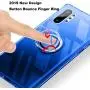 Galaxy Note 10+ Plus/5G Case, Anti Scratch & Anti Slip Soft TPU Clear Case with 360 Degree Rotation Finger Ring Kickstand [Work with Magnetic Car Mount] for Samsung Galaxy Note 10+ Plus,Blue