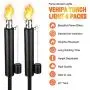 Vehipa Outdoor Torches/Patio Flame Metal Torch - Set of 4, Backyard Torch with Snuffer Covers for Garden Decorating,Parties(45 in) Vehipa Outdoor Torches/Patio Flame Metal Torch - Set of 4, Backyard Torch with Snuffer Covers for Garden Decorating,Parties(45 in)