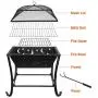 Finether Outdoor Fire Pit 24 Metal Fire Bowl BBQ Grill with Mesh Spark Screen Cover, Patio Backyard Beach Picnic Camping etc. Finether Outdoor Fire Pit 24 Metal Fire Bowl BBQ Grill with Mesh Spark Screen Cover, Patio Backyard Beach Picnic Camping etc.
