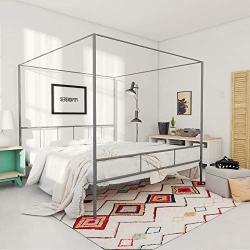 Novogratz Marion Canopy Bed, King, Dark Gray