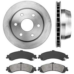 CRK12303 REAR 330 mm Premium OE 6 Lug [2] Brake Disc Rotors + [4] Metallic Brake Pads