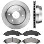 CRK12303 REAR 330 mm Premium OE 6 Lug [2] Brake Disc Rotors + [4] Metallic Brake Pads