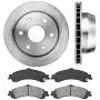 CRK12303 REAR 330 mm Premium OE 6 Lug [2] Brake Disc Rotors + [4] Metallic Brake Pads