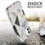 SURITCH Marble iPhone 11 Case, [Built-in Screen Protector] Full-Body Protection Hard PC Bumper Glossy Soft TPU Rubber Gel Shockproof Cover for iPhone 11/XI 6.1 inch 2019(Cute Geometric)