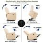 oneinmil Electric Power Lift Recliner Chair, Linen Recliners for Elderly, Home Sofa Chairs with Heat & Massage, Remote Control, 3 Positions, 2 Side Pockets and USB Ports, Light Camel