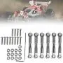 Vbest life 6 Pcs Metal Linkages Pull Rod Steering Servo Link Linkages Arm Tie Rod Ends Connector Parts Fit for Wltoys 1/18 A959 A969 A979 K929 RC Car(Titanium Color) Vbest life 6 Pcs Metal Linkages Pull Rod Steering Servo Link Linkages Arm Tie Rod Ends Connector Parts Fit for Wltoys 1/18 A959 A969 A979 K929 RC Car(Titanium Color)